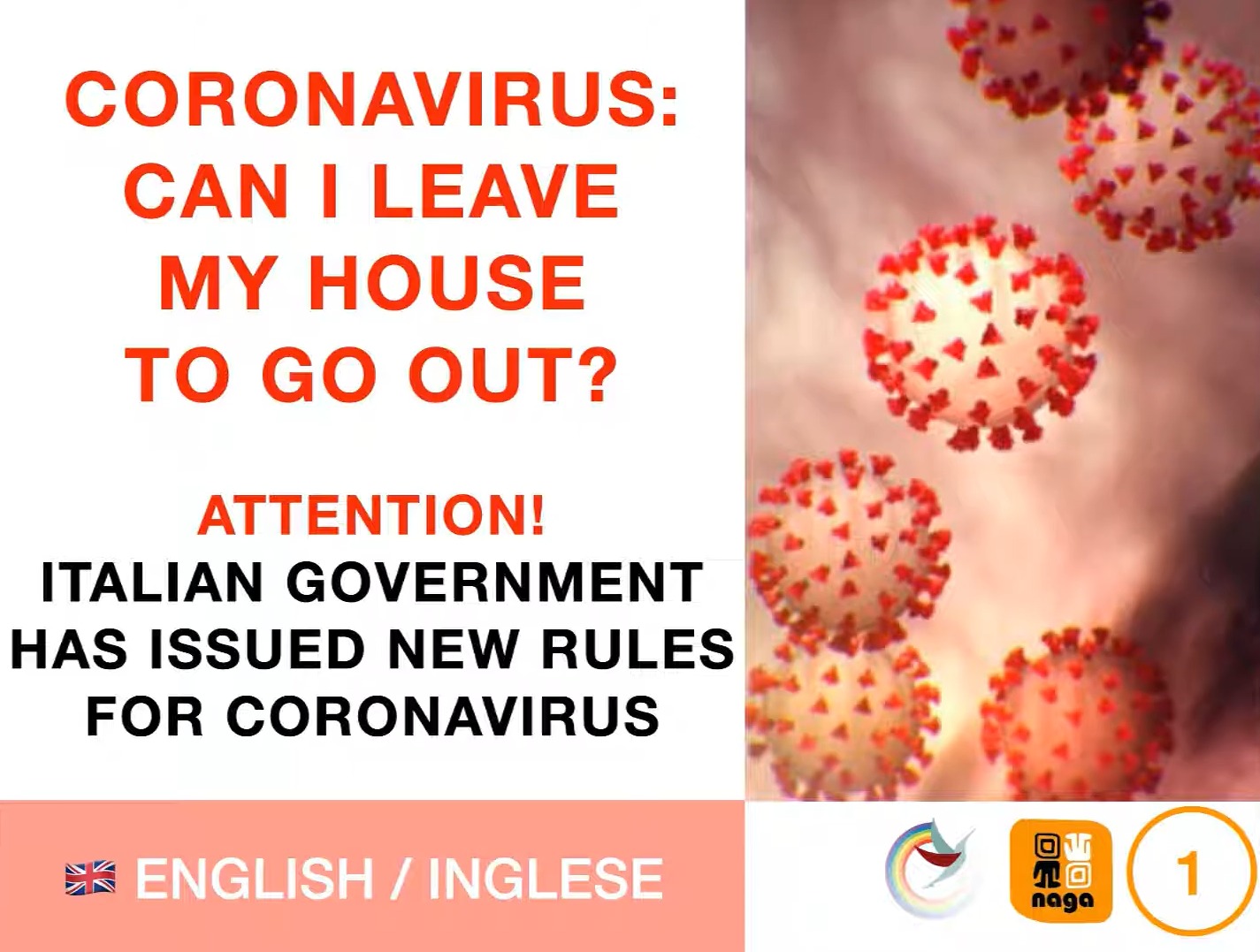 CORONAVIRUS – Posso uscire di casa? Video in diverse lingue straniere