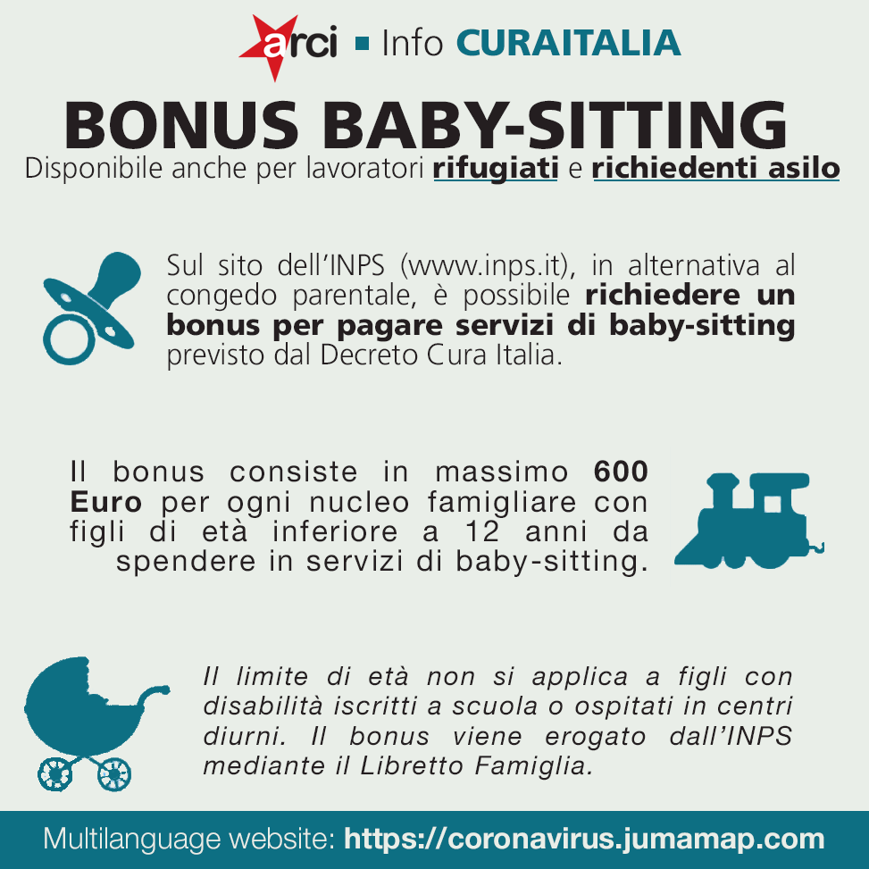 CORONAVIRUS. Bonus baby-sitting disponibile anche per lavoratori rifugiati e richiedenti asilo