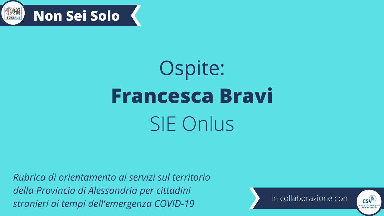 CORONAVIRUS. I servizi per i cittadini stranieri sul territorio di Alessandria – SIE Onlus