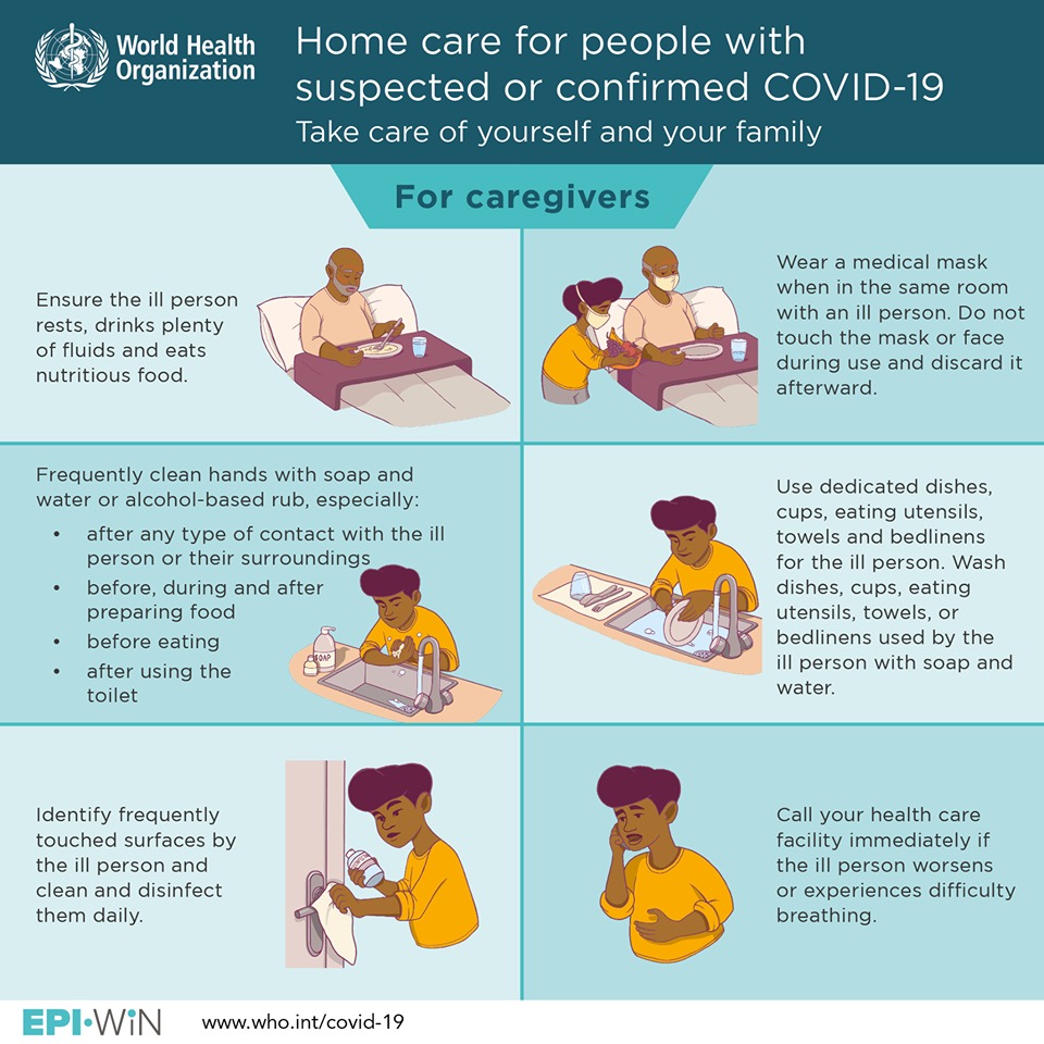 CORONAVIRUS. Consigli per badanti di persone affette da Covid-19