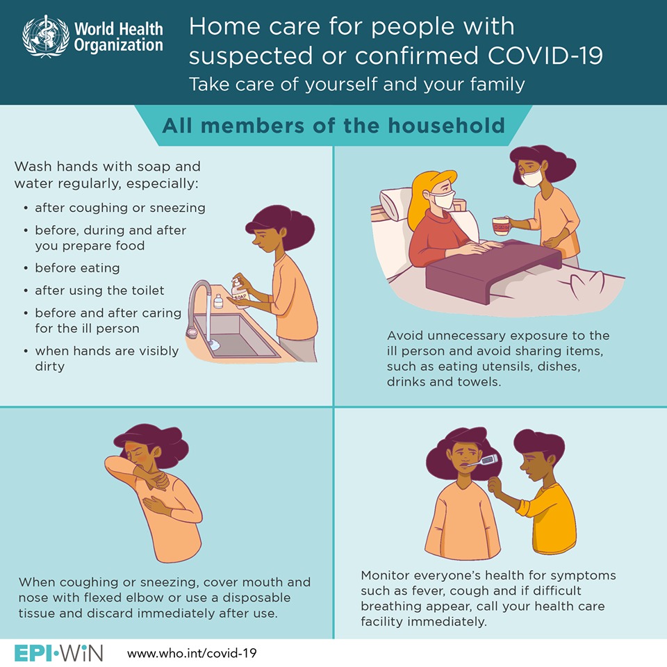 CORONAVIRUS. Consigli per chi vive con persone affette da Covid-19