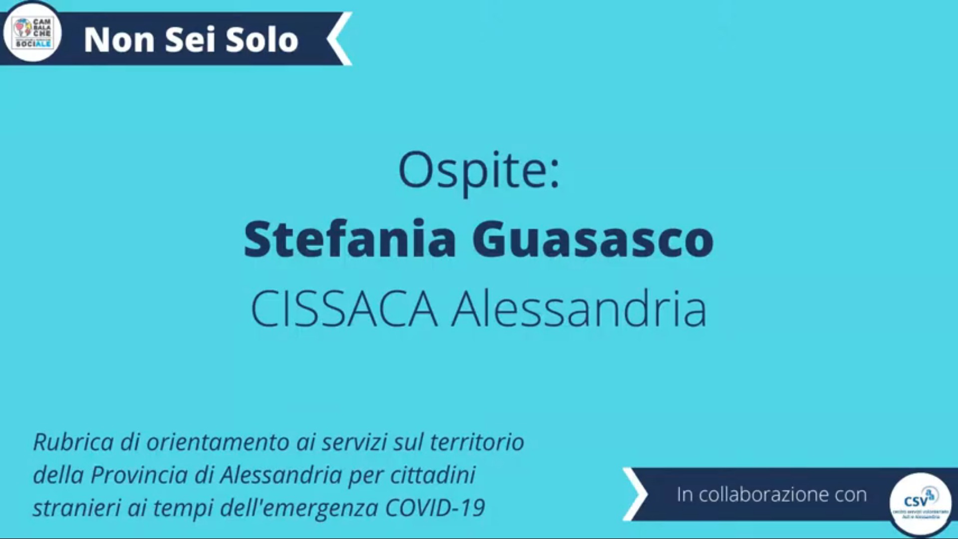 CORONAVIRUS. I servizi per i cittadini stranieri sul territorio di Alessandria – CISSACA