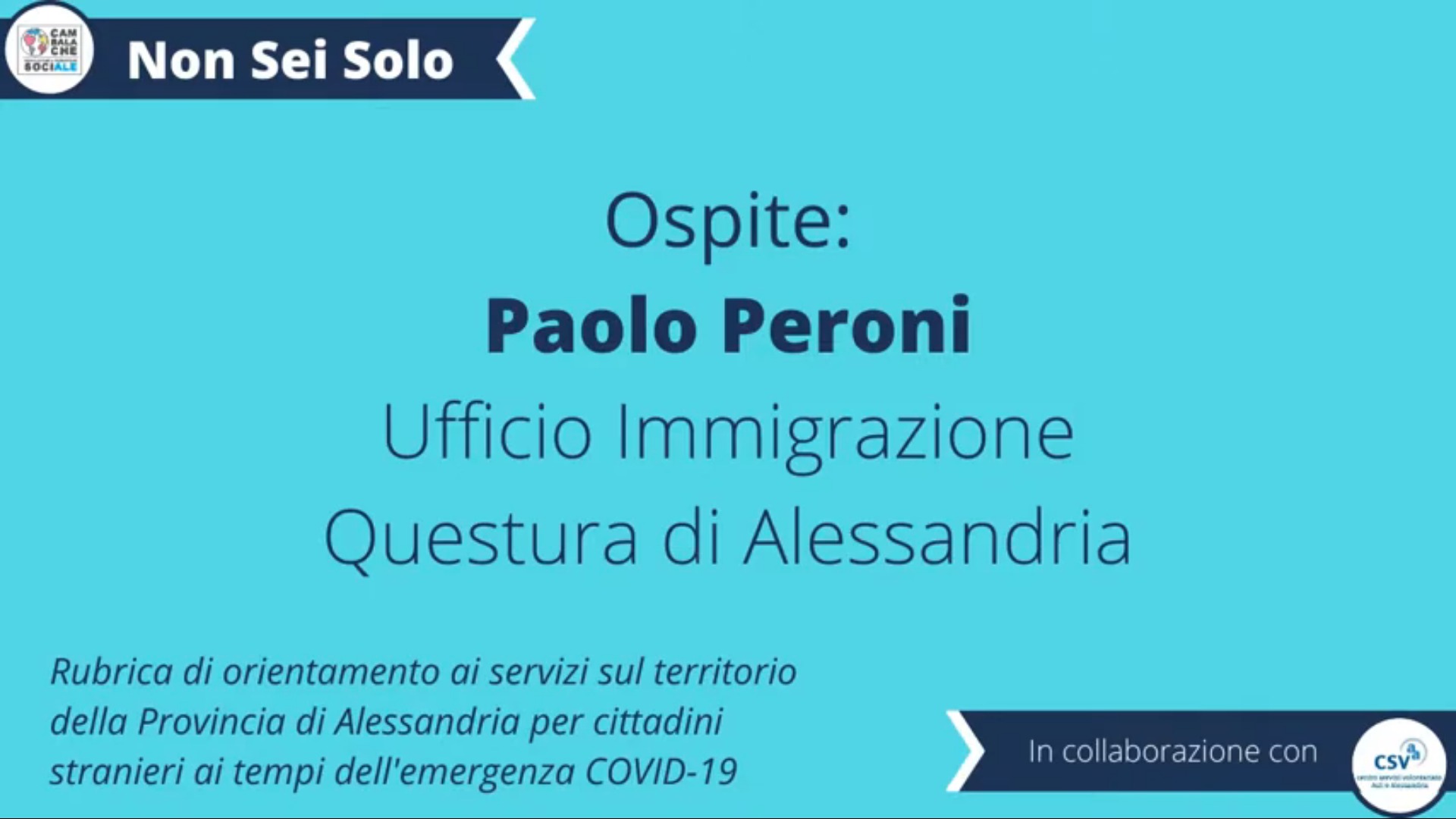 CORONAVIRUS. I servizi per i cittadini stranieri sul territorio di Alessandria – LA QUESTURA