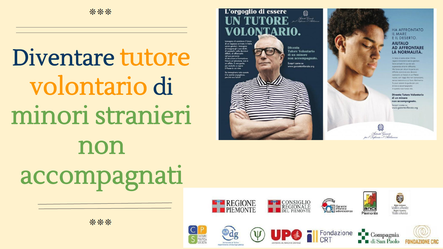 Un corso per diventare tutore volontario di minori stranieri non accompagnati