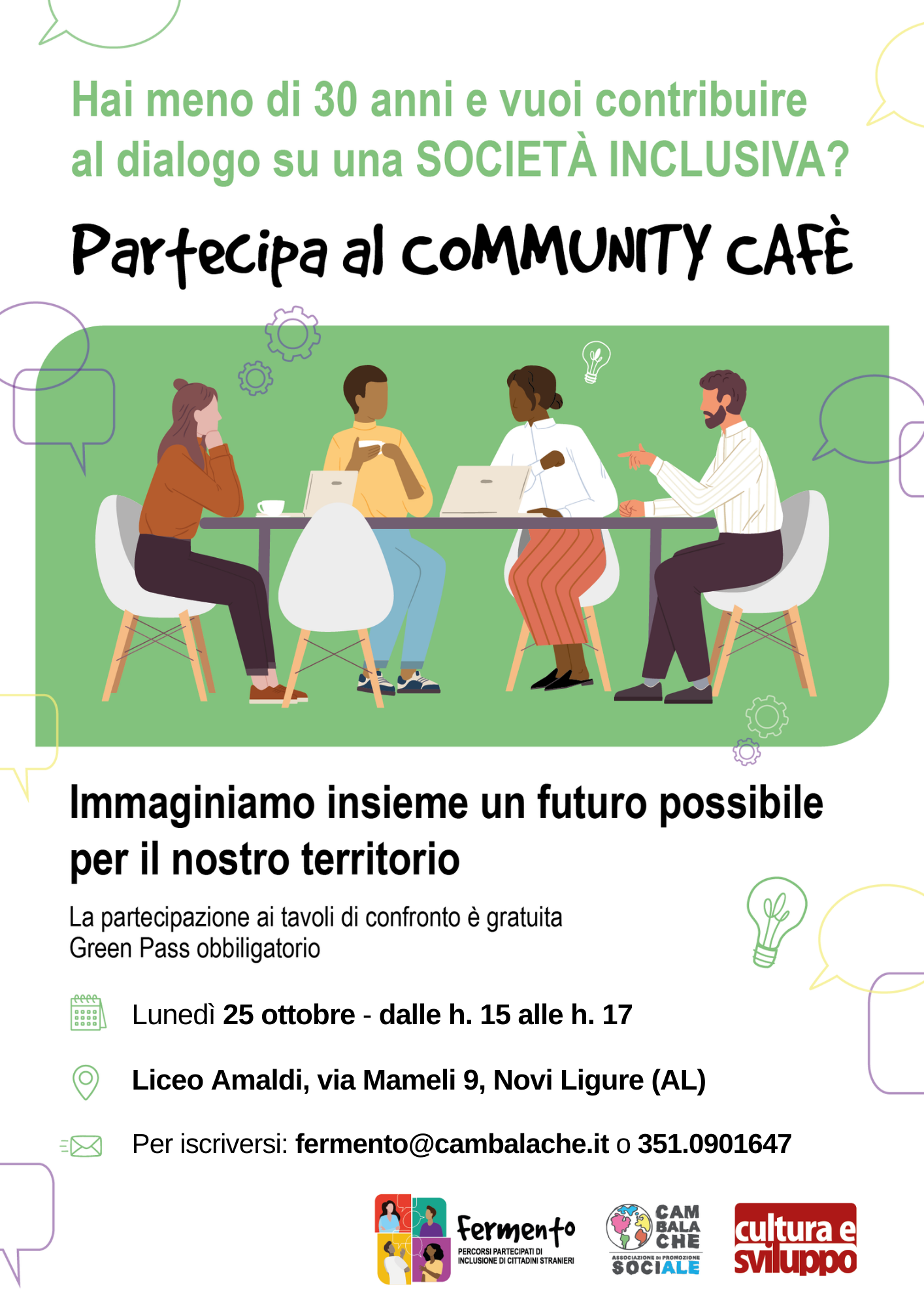 Un futuro inclusivo per il nostro territorio: partecipa ai Community Cafè!