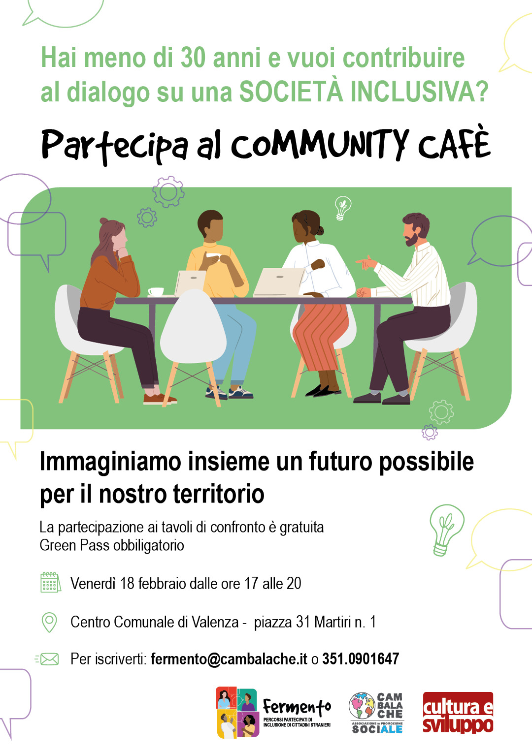 A Valenza il secondo appuntamento con i Community Cafè per un futuro inclusivo