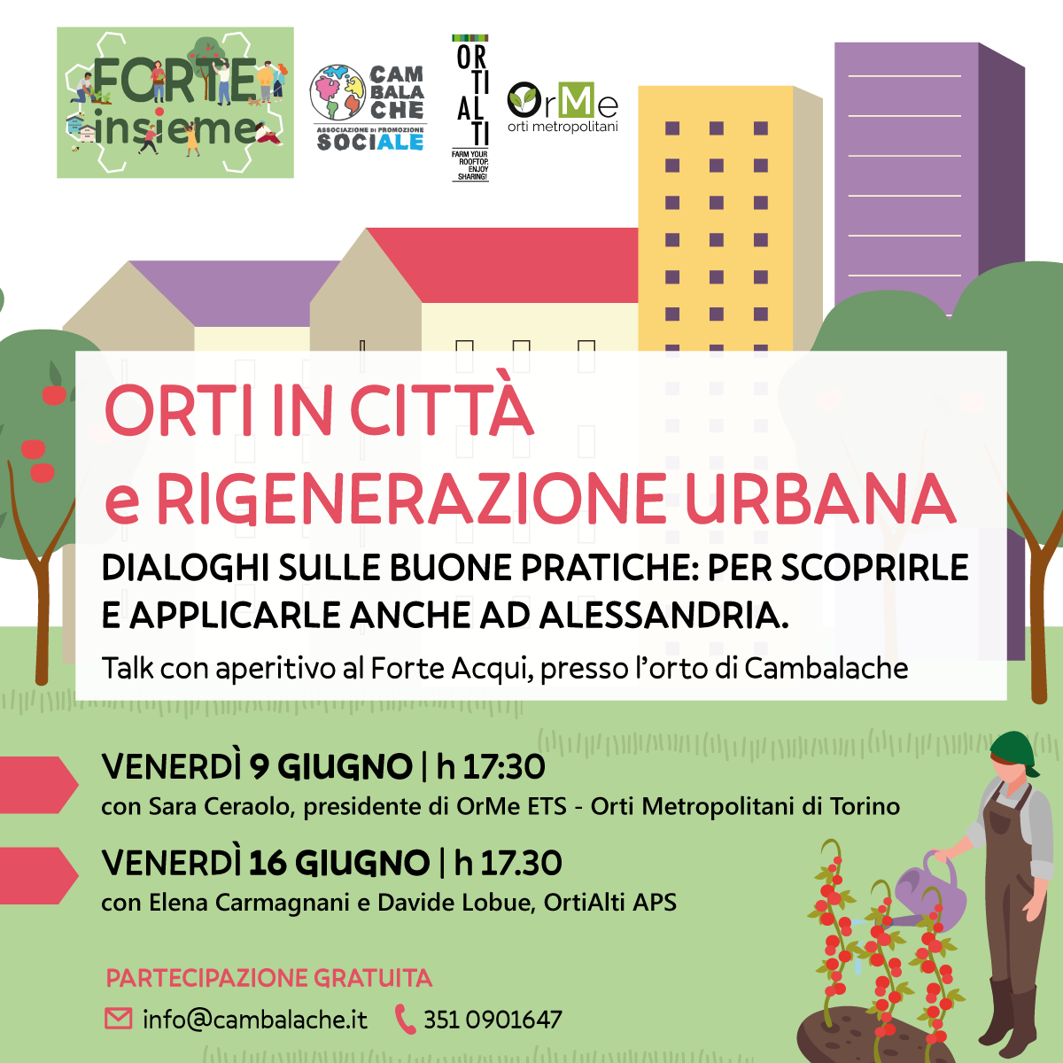 Orti in città e rigenerazione urbana: due talk al Forte Acqui